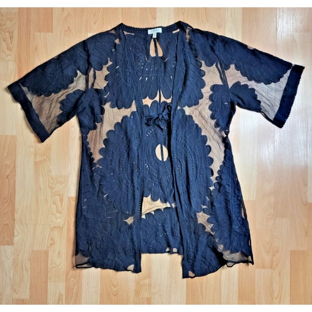 Adiva mesh lace kimono jacket